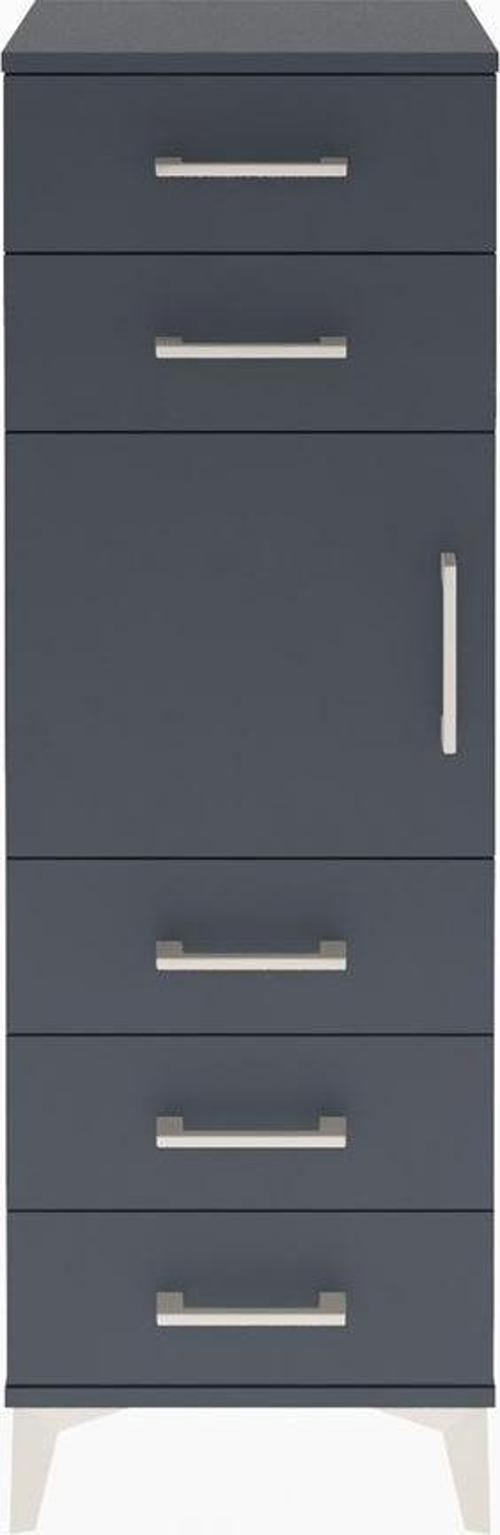 Arges Dolap 1 Raflı 5 Çekmeceli 1 Kapaklı 44 x 30 x 134 cm Antrasit - Antrasit