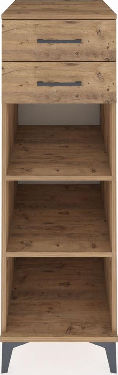Kronos Dolap 2 Raflı 2 Çekmeceli 44x59x134 Çam-Çam