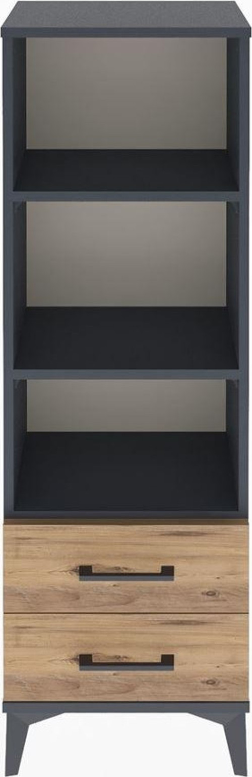 Arges Dolap 3 Raflı 2 Çekmeceli 44 x 30 x 134 cm Antrasit - Çam