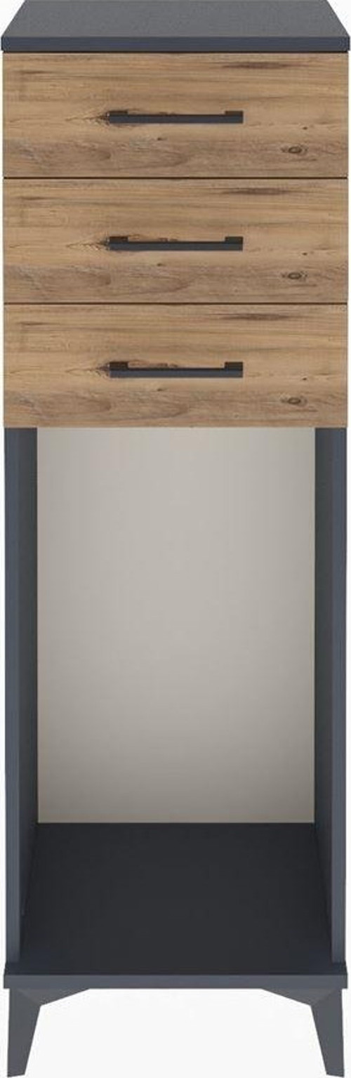 Arges Dolap 3 Çekmeceli 44x30x134 Antrasit-Çam