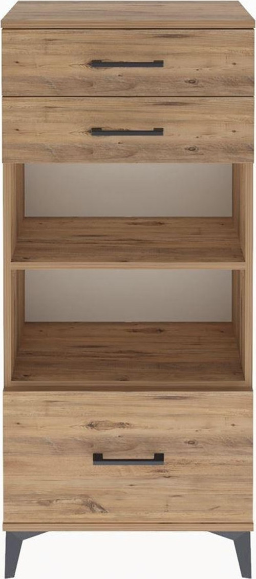 Arges Dolap 2 Raflı 3 Çekmeceli 60 x 30 x 134 cm Çam - Çam