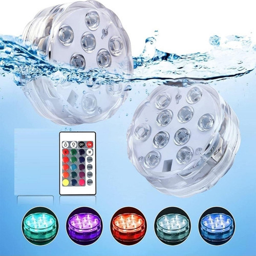 Vip Havuz Işığı Rgb Submersible Led Light Ip68 16 Colors Su Geçirmez Rgb Kumandalı Renkli Led Işık