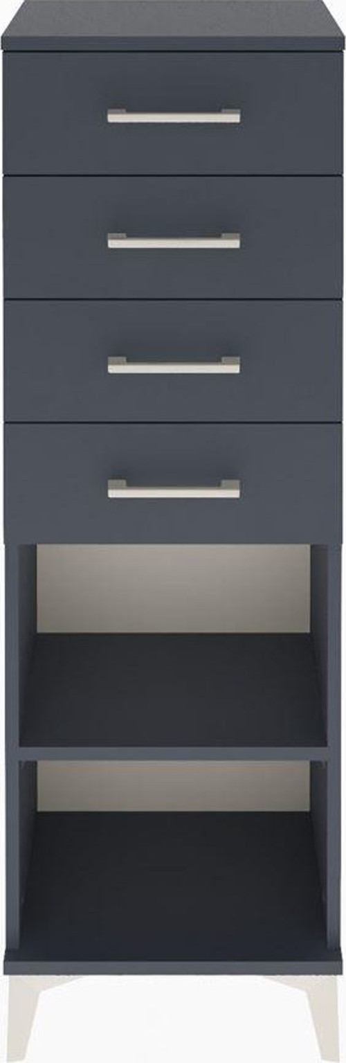 Arges Dolap Tek Raflı 4 Çekmeceli 44x30x134 Antrasit-Antrasit