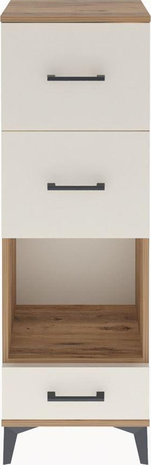 Arges Dolap Tek Raflı 3 Çekmeceli 44x30x134 Çam-Aytaşı