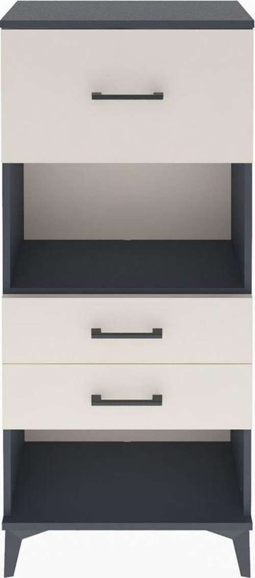 Arges Dolap Tek Raflı 3 Çekmeceli 60x30x134 Antrasit-Aytaşı