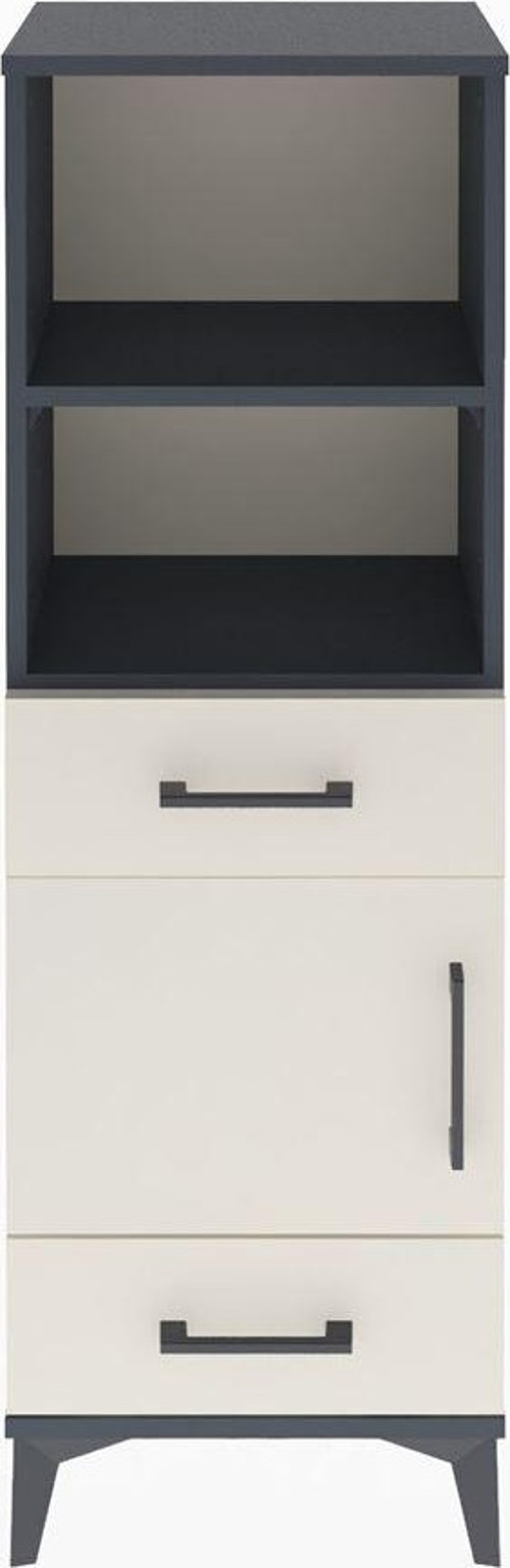 Arges Dolap 3 Raflı 2 Çekmeceli 1 Kapaklı 44 x 30 x 134 cm Antrasit - Aytaşı