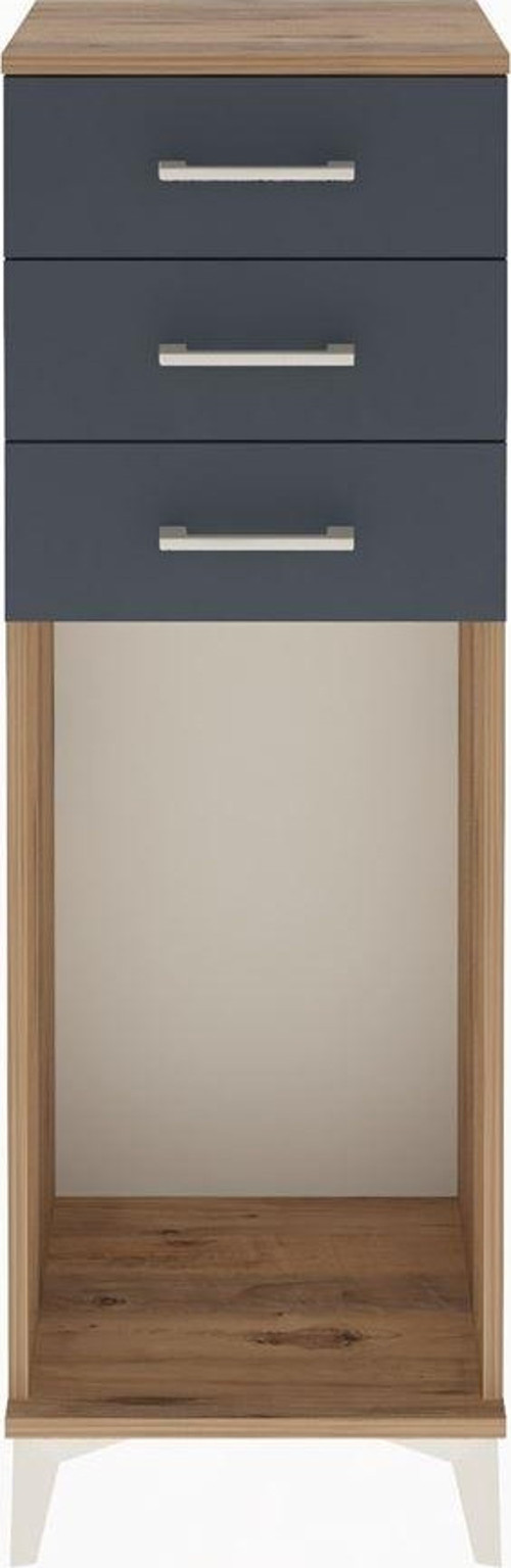 Arges Dolap 3 Çekmeceli 44x30x134 Çam-Antrasit