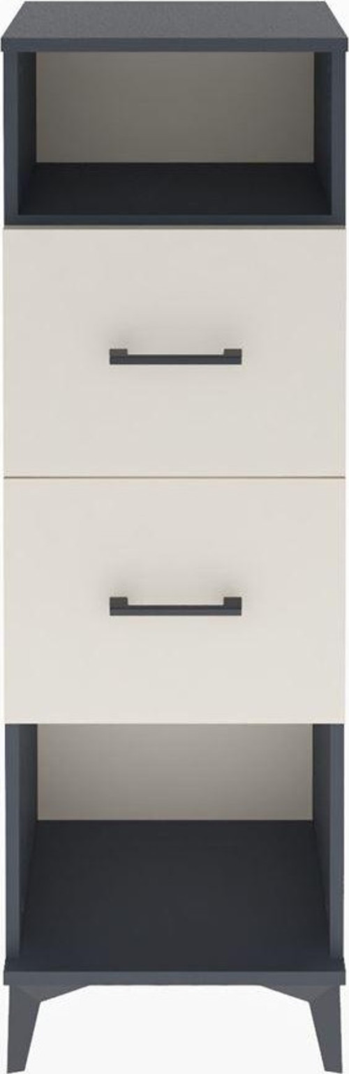 Arges Dolap Tek Raflı 2 Çekmeceli 44x30x134 Antrasit-Aytaşı