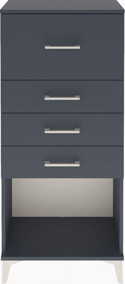 Arges Dolap 4 Çekmeceli 60x30x134 Antrasit-Antrasit
