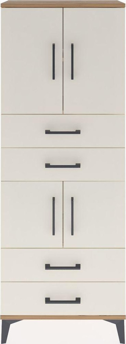 Arges Dolap 3 Raflı 4 Çekmeceli 4 Kapaklı 60 x 30 x 163 cm Çam - Aytaşı