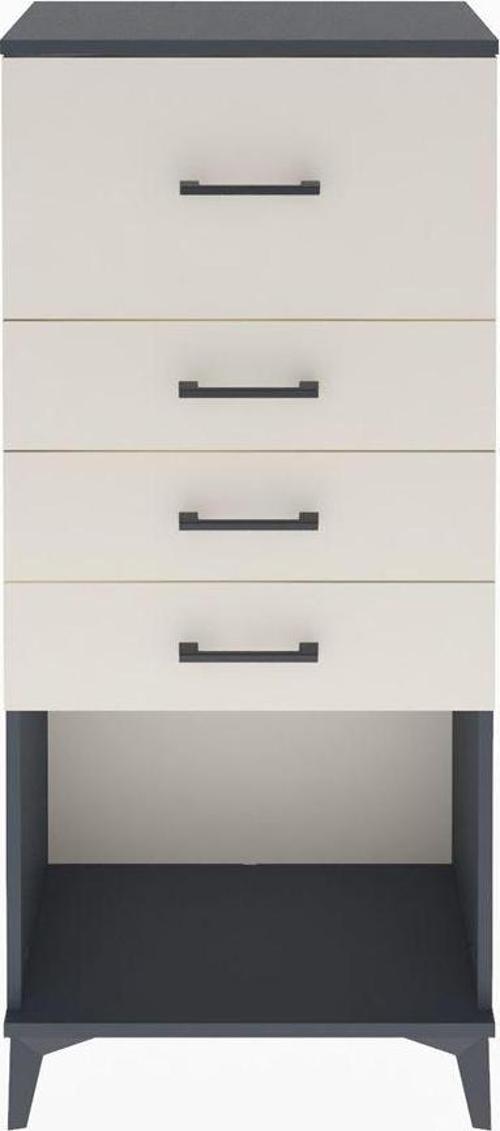 Arges Dolap 4 Çekmeceli 60 x 30 x 134 cm Antrasit - Aytaşı