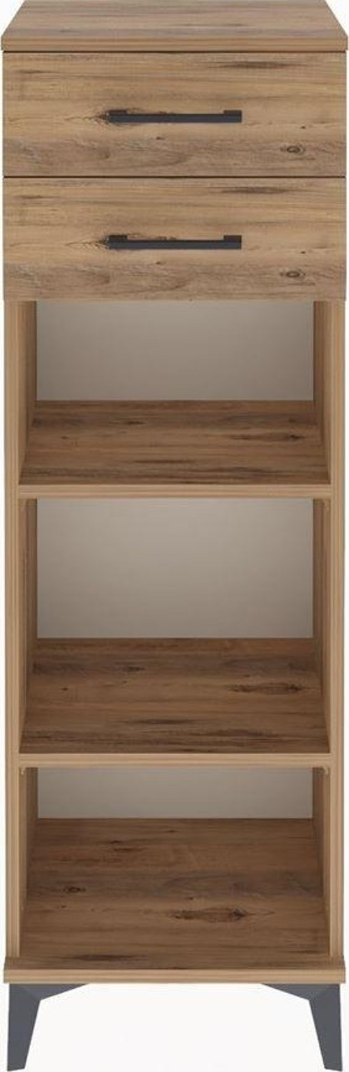 Arges Dolap 2 Raflı 2 Çekmeceli 44x30x134 Çam-Çam