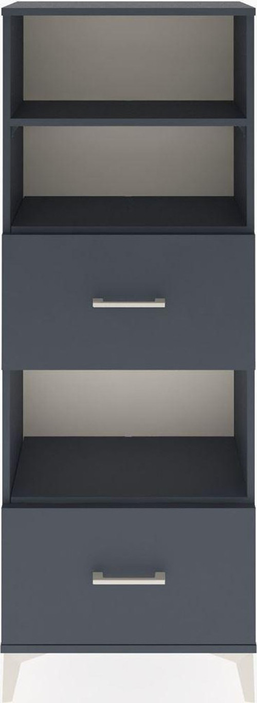 Arges Dolap 3 Raflı 2 Çekmeceli 60x30x163 Antrasit-Antrasit