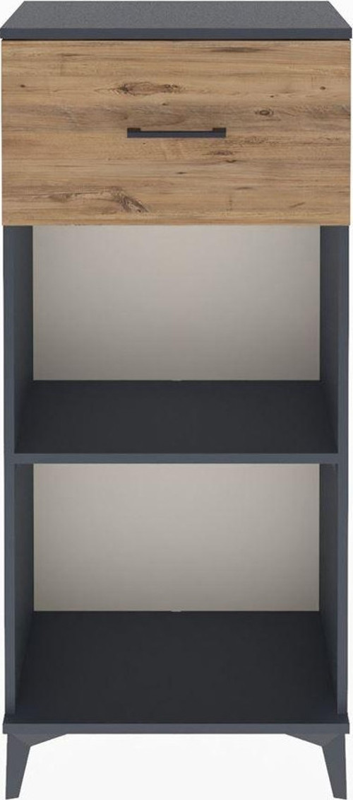 Arges Dolap 1 Raflı 1 Çekmeceli 60 x 30 x 134 cm Antrasit - Çam