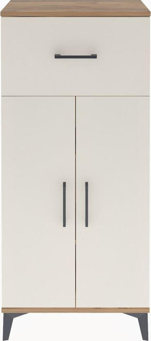 Arges Dolap 2 Raflı Tek Çekmeceli 2 Kapaklı 60x30x134 Çam-Aytaşı