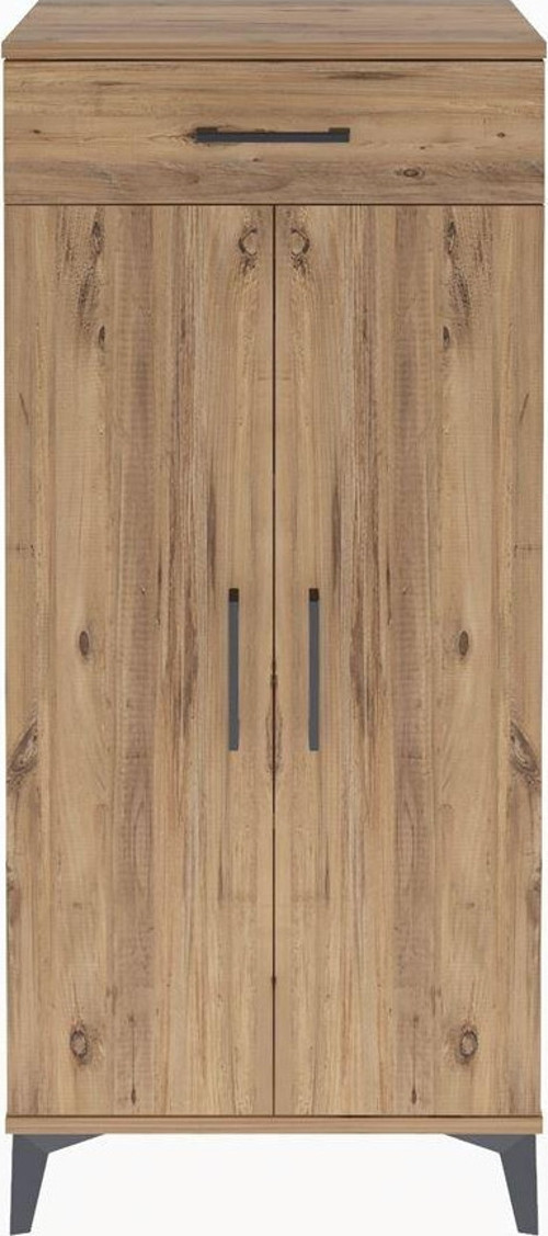 Arges Dolap 2 Raflı 1 Çekmeceli 2 Kapaklı 60 x 30 x 134 cm Çam - Çam