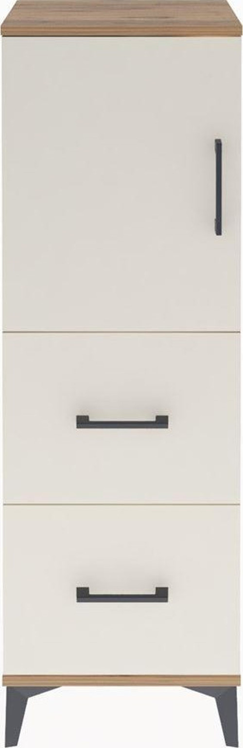 Arges Dolap 2 Raflı 2 Çekmeceli Tek Kapaklı 44x30x134 Çam-Aytaşı