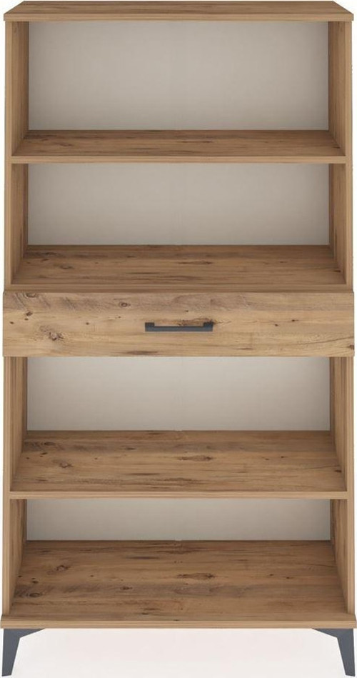 Arges Dolap 3 Raflı Tek Çekmeceli 88x30x163 Çam-Çam