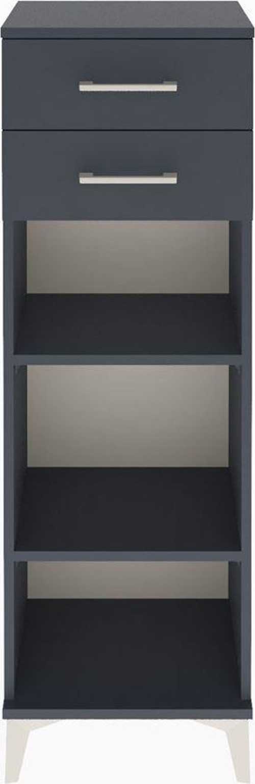 Arges Dolap 2 Raflı 2 Çekmeceli 44x30x134 Antrasit-Antrasit