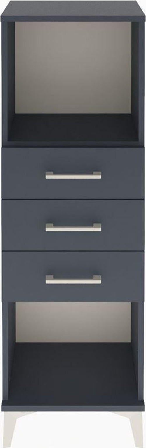 Arges Dolap Tek Raflı 3 Çekmeceli 44x30x134 Antrasit-Antrasit