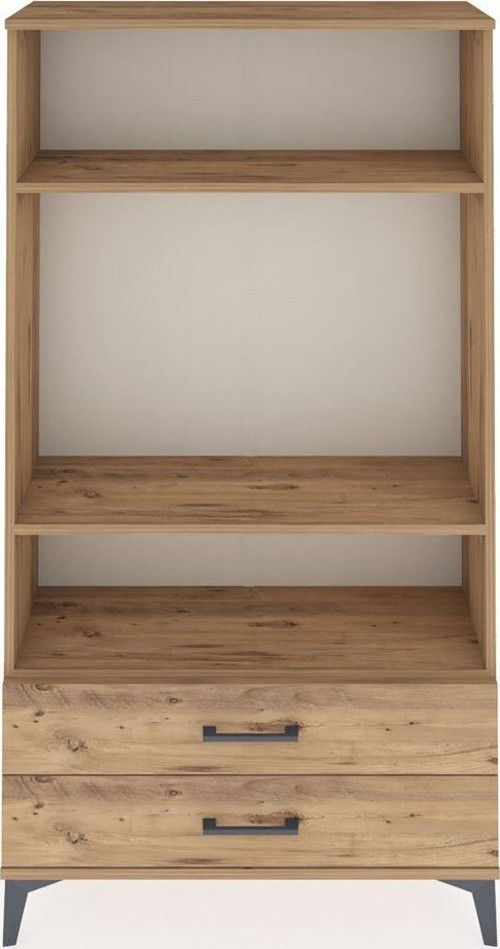 Arges Dolap 3 Raflı 2 Çekmeceli 88x30x163 Çam-Çam