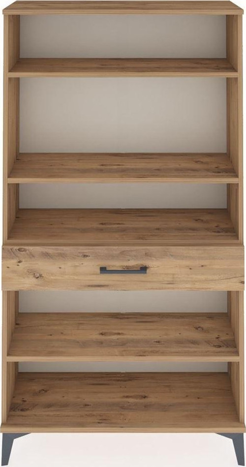 Arges Dolap 4 Raflı Tek Çekmeceli 88x30x163 Çam-Çam