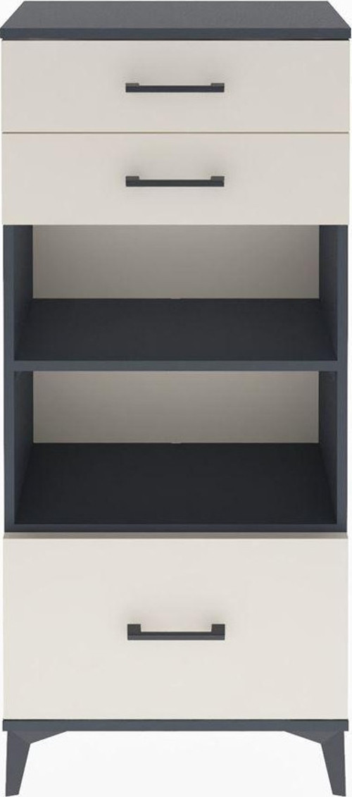 Arges Dolap 2 Raflı 3 Çekmeceli 60x30x134 Antrasit-Aytaşı