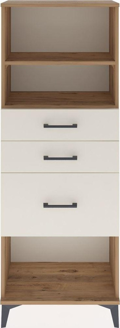 Arges Dolap 2 Raflı 3 Çekmeceli 60x30x163 Çam-Aytaşı