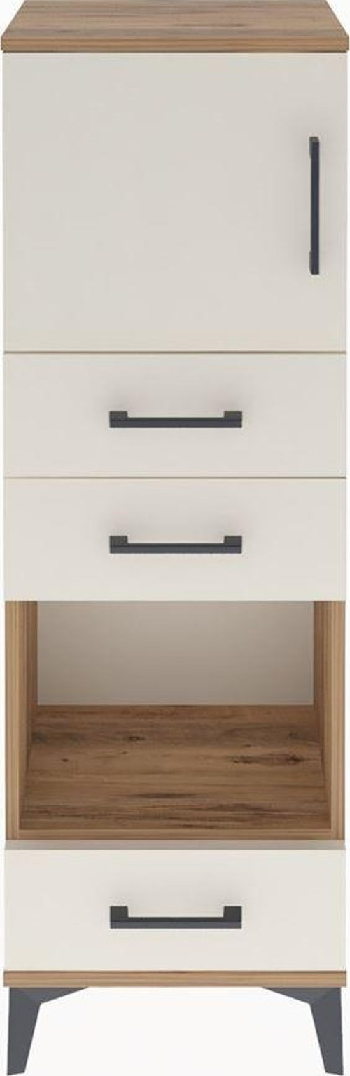 Arges Dolap 2 Raflı 3 Çekmeceli Tek Kapaklı 44x30x134 Çam-Aytaşı