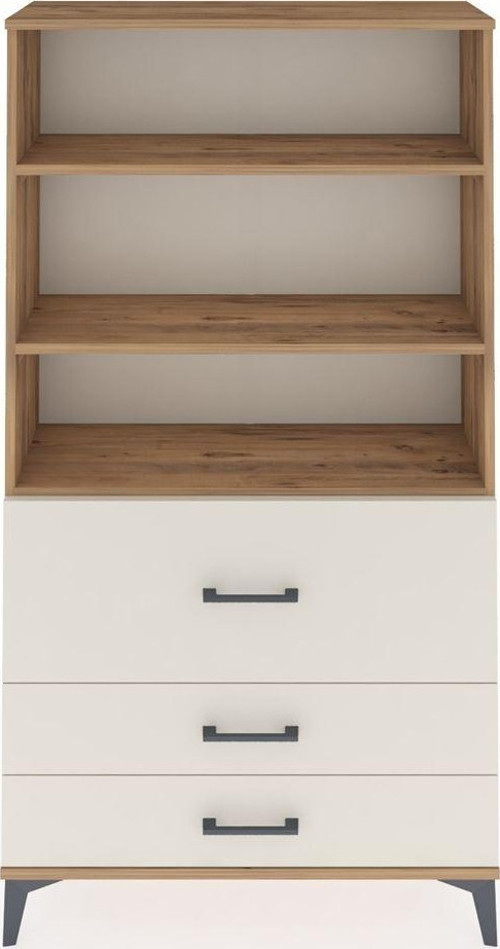 Arges Dolap 3 Raflı 3 Çekmeceli 88x30x163 Çam-Aytaşı