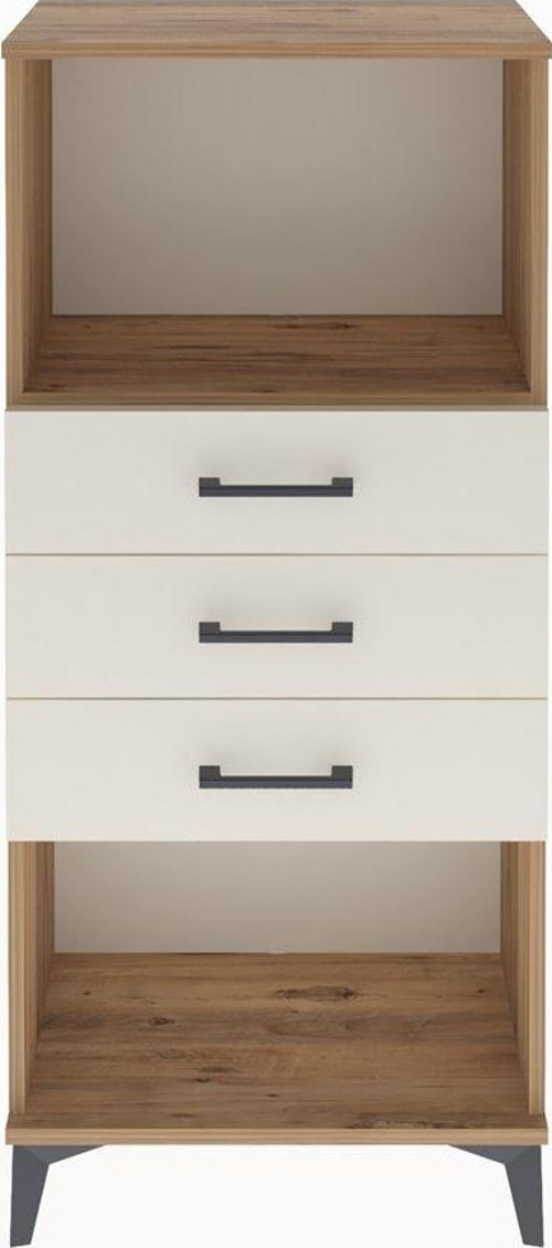 Arges Dolap Tek Raflı 3 Çekmeceli 60x30x134 Çam-Aytaşı