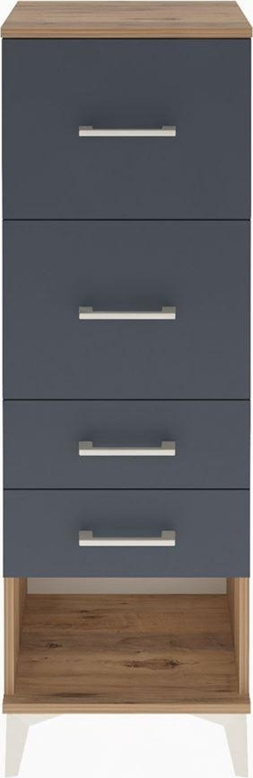 Arges Dolap 4 Çekmeceli 44 x 30 x 134 cm Çam - Antrasit