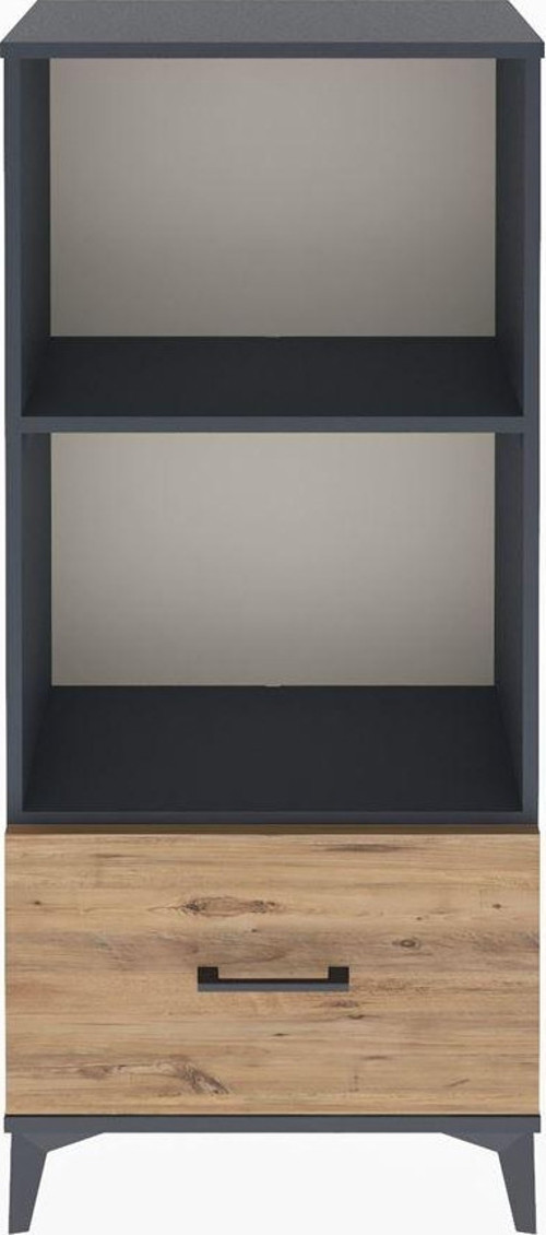 Arges Dolap Tek Raflı Tek Çekmeceli 60x30x134 Antrasit-Çam