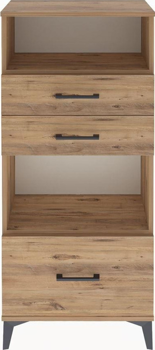 Arges Dolap 2 Raflı 3 Çekmeceli 60x30x134 Çam-Çam