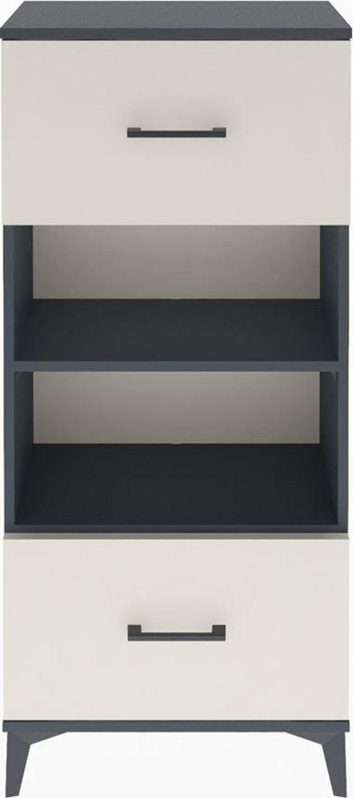 Arges Dolap 2 Raflı 2 Çekmeceli 60x30x134 Antrasit-Aytaşı