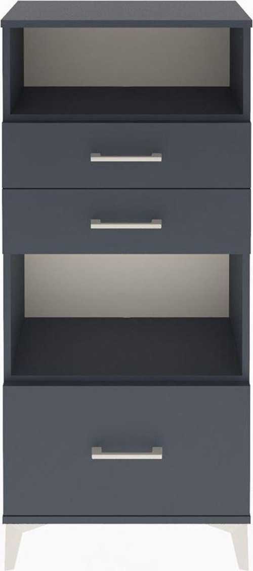Arges Dolap 2 Raflı 3 Çekmeceli 60x30x134 Antrasit-Antrasit