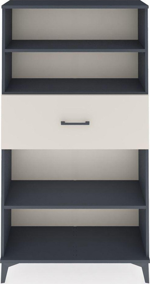 Arges Dolap 3 Raflı Tek Çekmeceli 88x30x163 Antrasit-Aytaşı