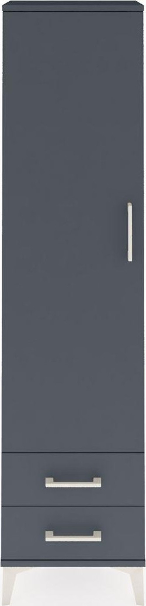 Arges Dolap 1 Raflı 2 Çekmeceli 1 Askılı 44 x 30 x 182 cm Antrasit - Antrasit