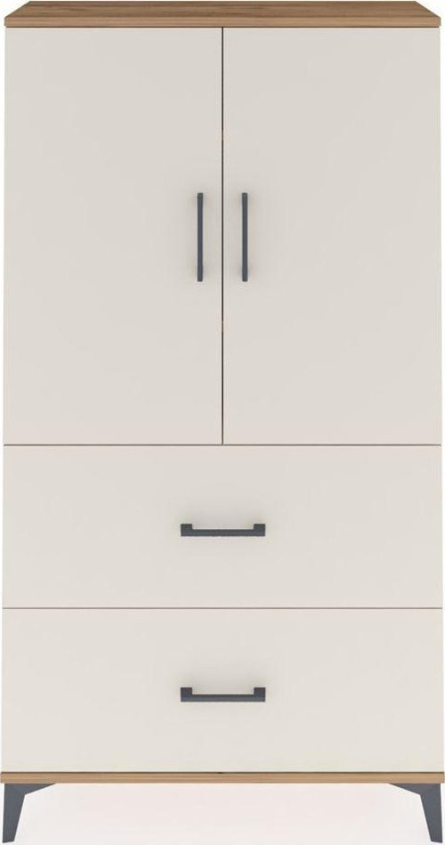 Arges Dolap 3 Raflı 2 Çekmeceli 2 Kapaklı 88x30x163 Çam-Aytaşı