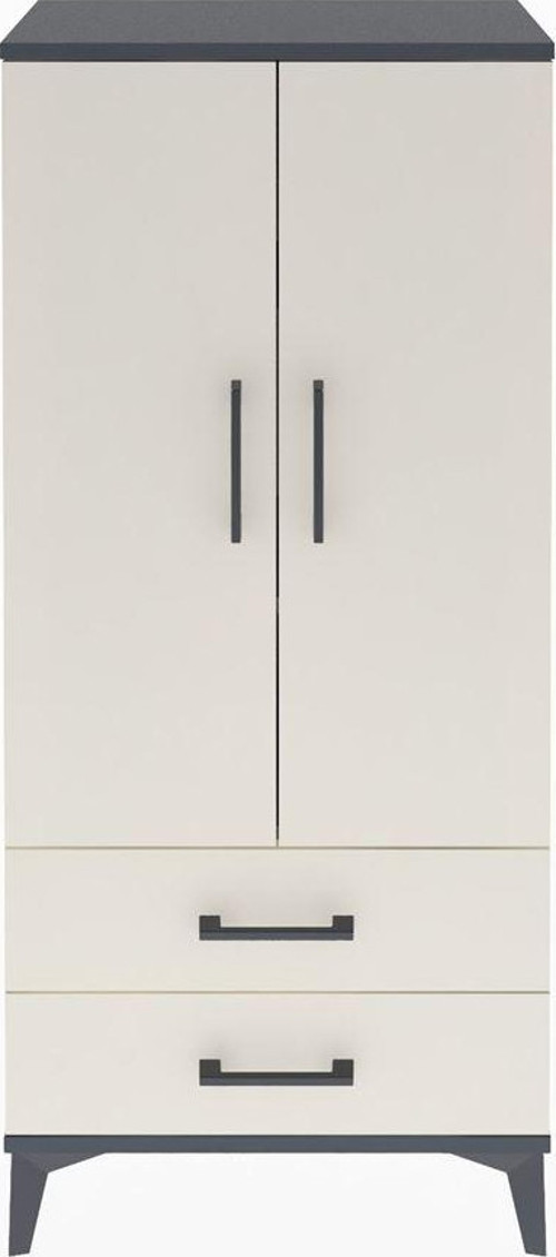 Arges Dolap 3 Raflı 2 Çekmeceli 2 Kapaklı 60 x 30 x 134 cm Antrasit - Aytaşı
