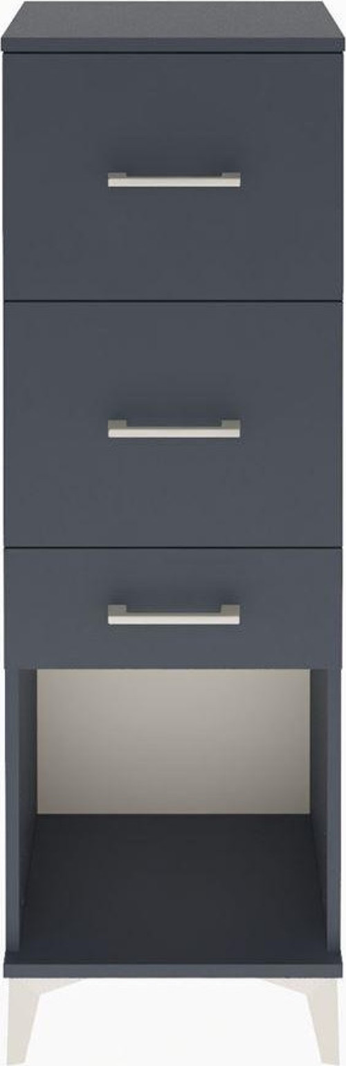Arges Dolap 3 Çekmeceli 44 x 30 x 134 cm Antrasit - Antrasit