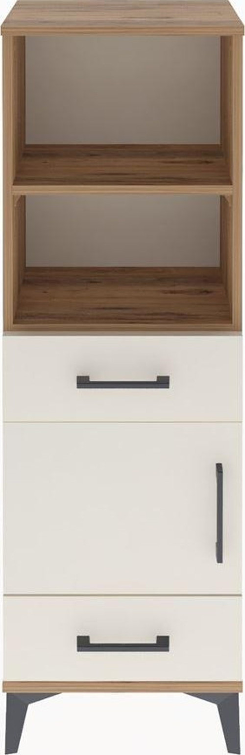 Arges Dolap 3 Raflı 2 Çekmeceli Tek Kapaklı 44x30x134 Çam-Aytaşı