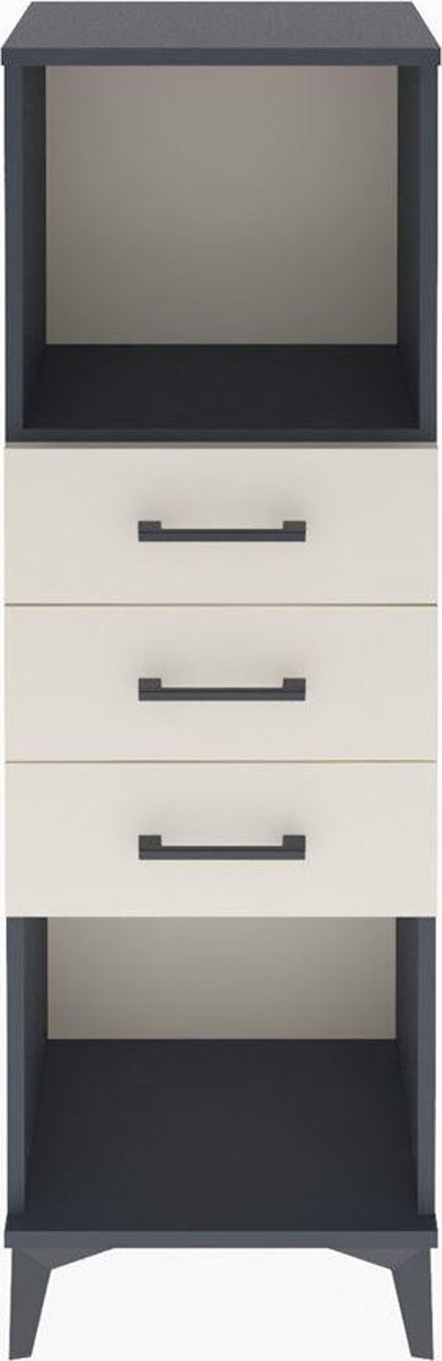 Arges Dolap Tek Raflı 3 Çekmeceli 44x30x134 Antrasit-Aytaşı