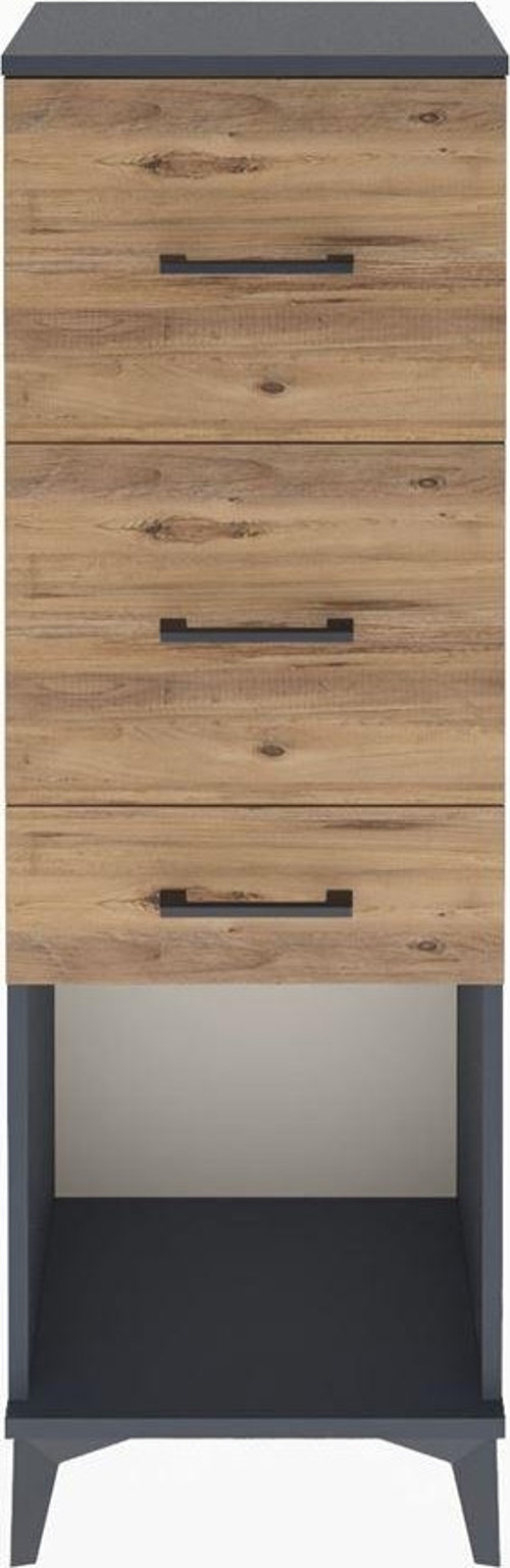 Arges Dolap 3 Çekmeceli 44x30x134 Antrasit-Çam