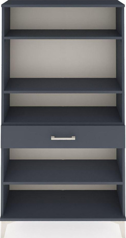 Arges Dolap 4 Raflı Tek Çekmeceli 88x30x163 Antrasit-Antrasit