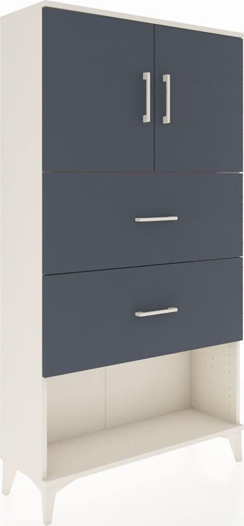 Arges Dolap 2 Raflı 2 Çekmeceli 2 Kapaklı 88x30x163 Çam-Çam