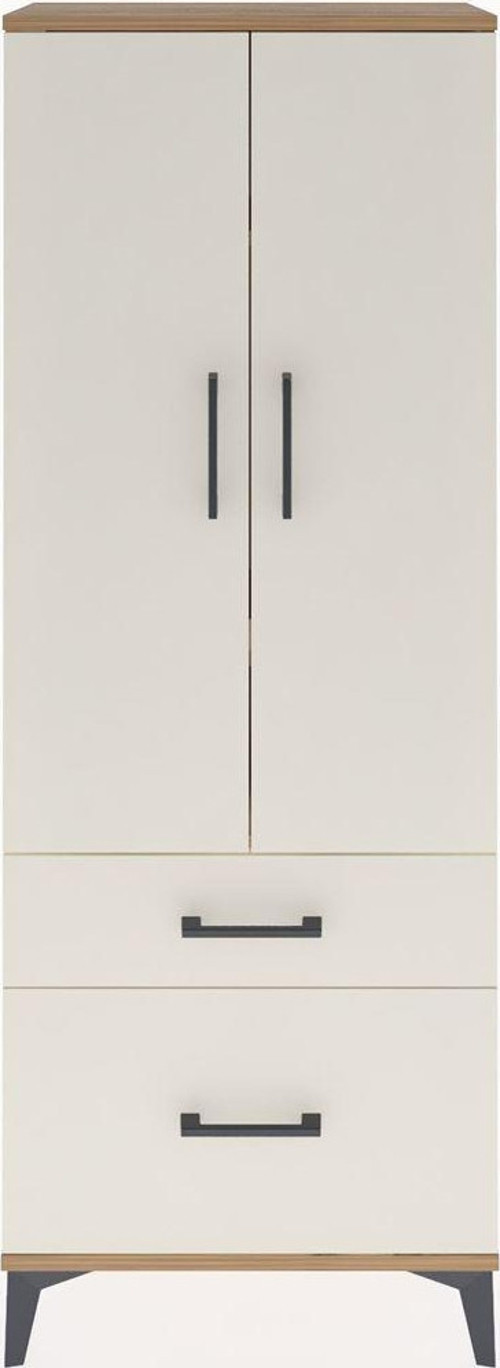 Arges Dolap 3 Raflı 2 Çekmeceli 2 Kapaklı 60x30x163 Çam-Aytaşı