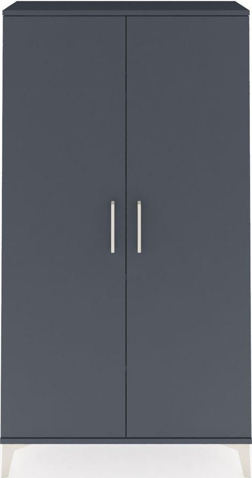 Arges Dolap 4 Raflı 2 Kapaklı 88 x 30 x 163 cm Antrasit - Antrasit