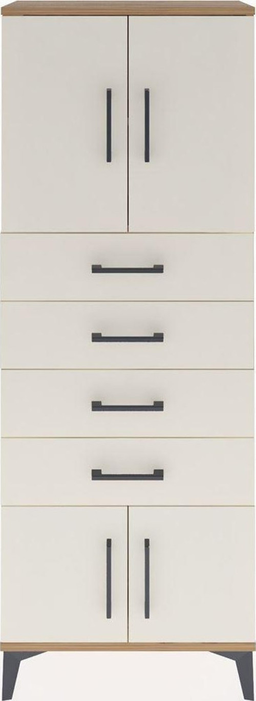 Arges Dolap 2 Raflı 4 Çekmeceli 4 Kapaklı 60 x 30 x 163 cm Çam - Aytaşı