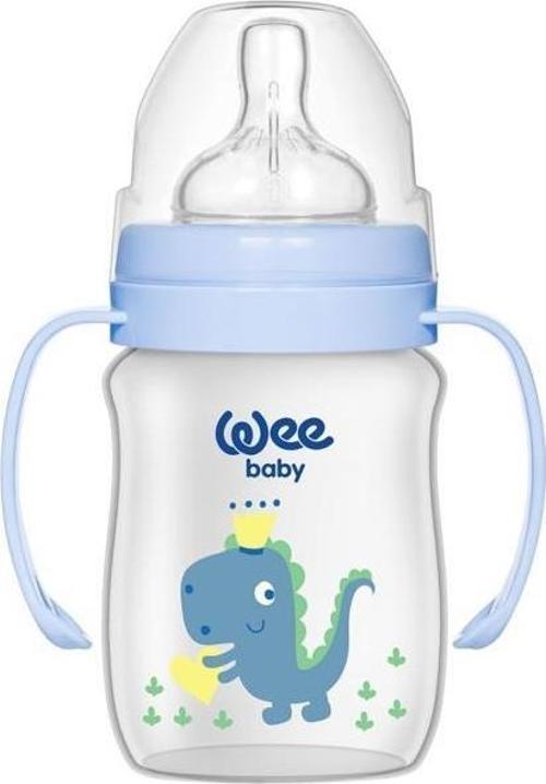 137 PP Biberon Klasik Kulplu Geniş Ağız 150 ml - Mavi